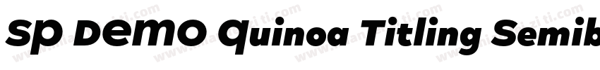 SP DEMO Quinoa Titling Semibold Reg字体转换